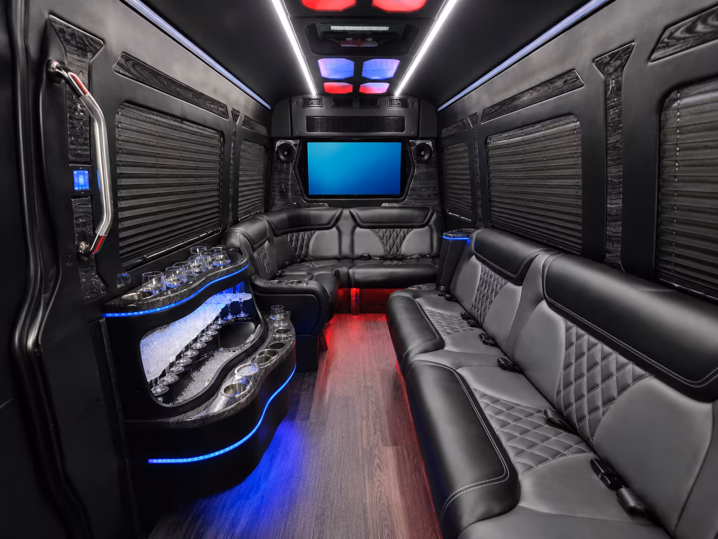 livermore 50 passenger party bus interior